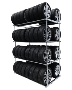 BMT-Reifenregal-Doppel-XL-4-Ebenen-Grundregal-Räderregal-Reifenlager-Räderlager-Hersteller-große-Reifen-SUV