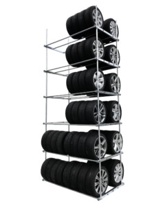 BMT Tire Rack Double XL – 6 levels Base Rack BMT-Tire-Rack-Double-XL-6-levels-Base-Rack-Wheel-Storage-Tyre-Shelf-Shelves-Made-in-Germany-height-adjustable