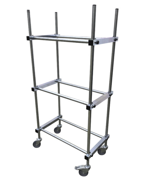 BMT-Beverage-Crate-Cart-3-levels-6-crates-beverage-crate-rack-rollable-mobile-with-castors-rollers-stable